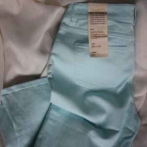 Crop Denim in Dreamy Mint Green